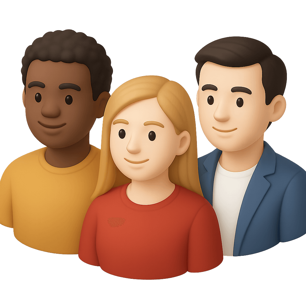 3D group of people icon
