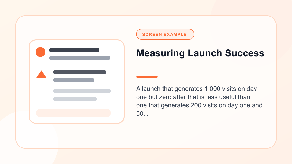 Mock Reddit screen showing measuring Launch Success