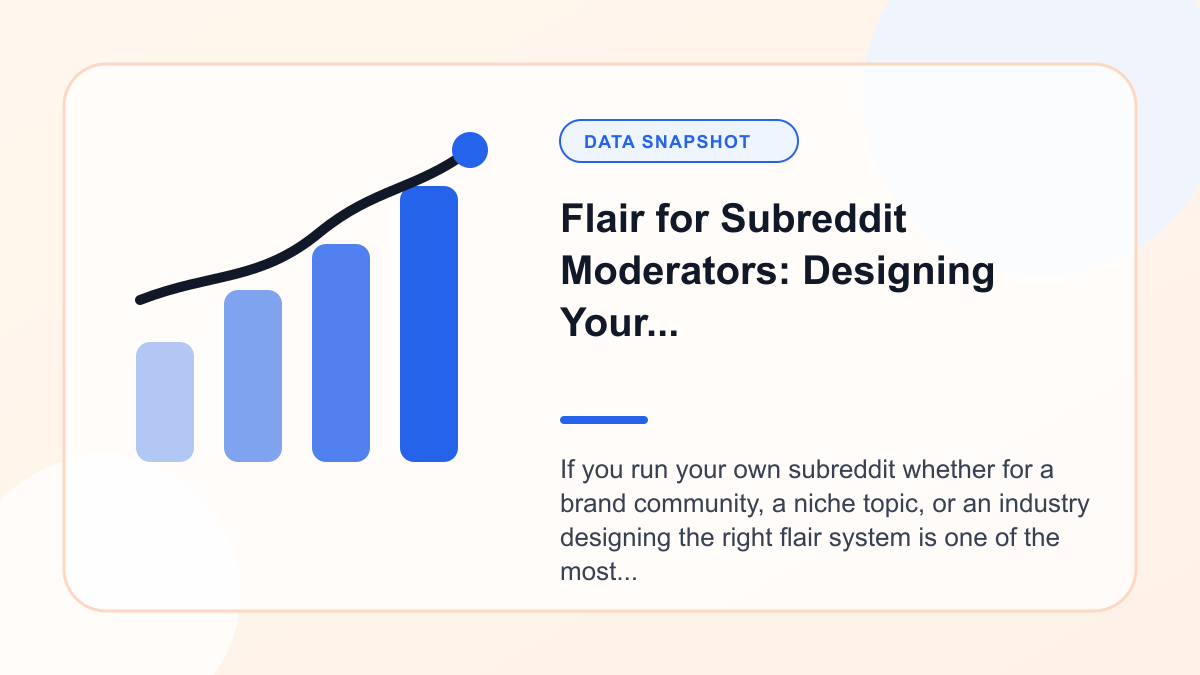Chart showing flair for Subreddit Moderators: Designing Your System