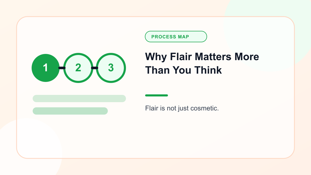 Infographic explaining why Flair Matters More Than You Think