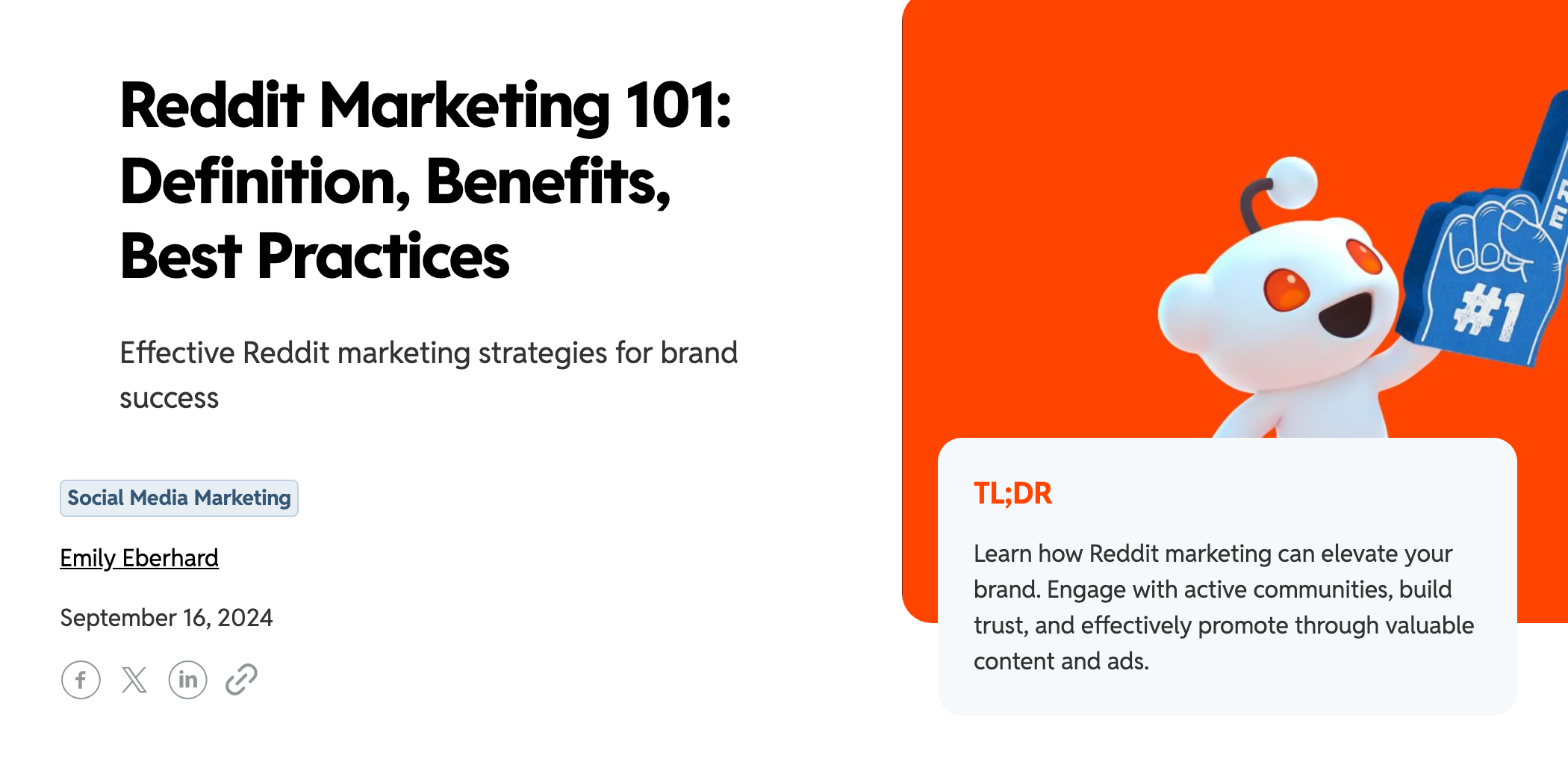 Live Reddit screenshot showing Reddit Marketing Essentials