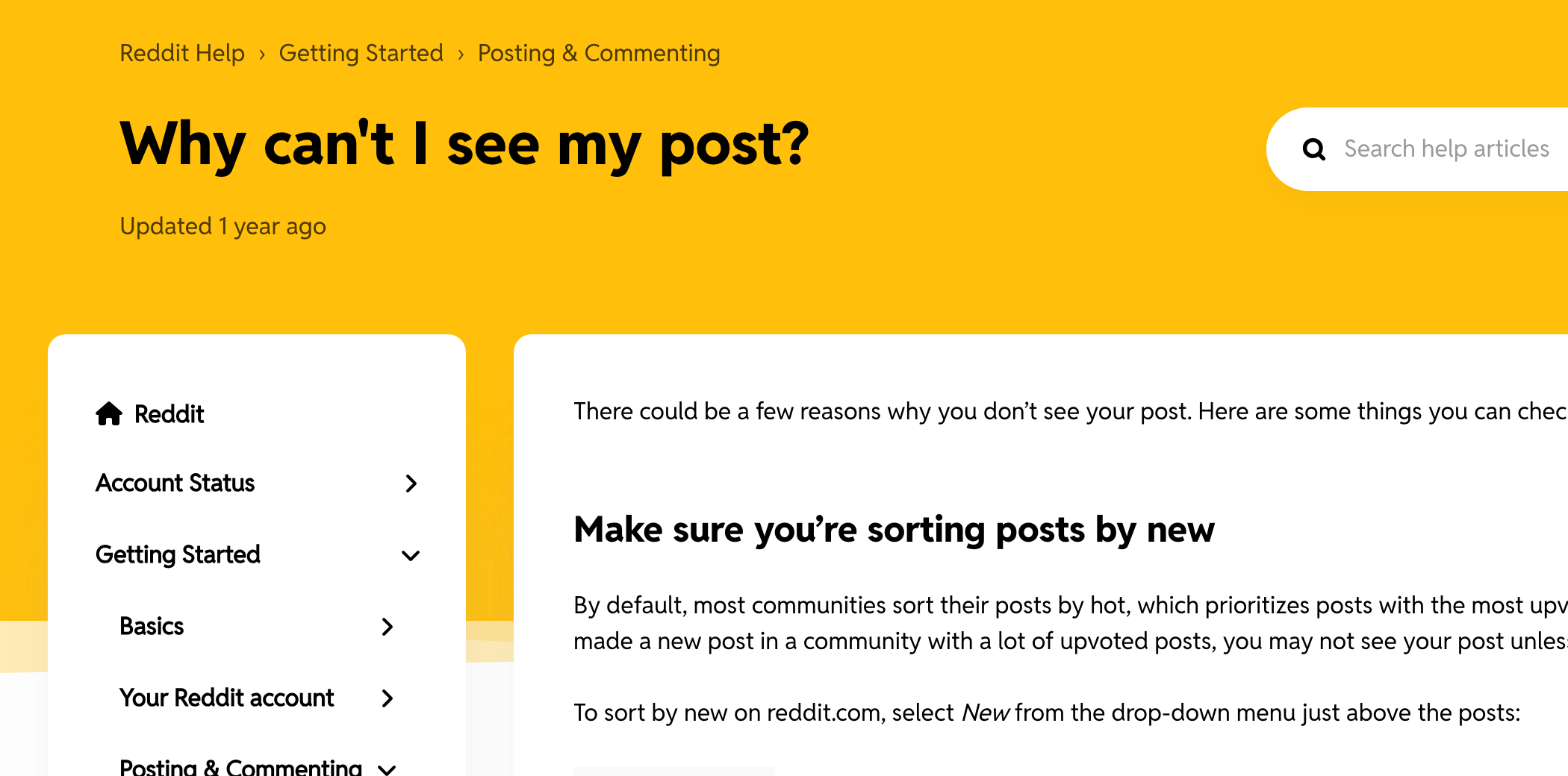 Live Reddit screenshot showing What to Do When Your Post Is Removed